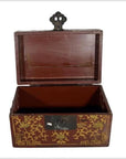 Antique Chinese Lacquer Box – Raised Top Scene, Red & Gold Finish-8. Asian & Chinese Furniture, Art, Antiques, Vintage Home Décor for sale at FEA Home