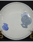 Antique Chinese Hand Painted Embossed Porcelain Plate-1. Asian & Chinese Furniture, Art, Antiques, Vintage Home Décor for sale at FEA Home