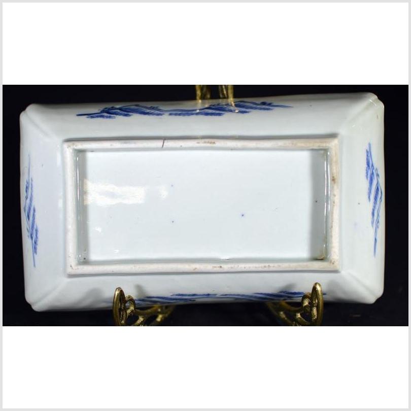 Antique Porcelain Tray – Landscape with Pavilion, Willow Trees-5. Asian & Chinese Furniture, Art, Antiques, Vintage Home Décor for sale at FEA Home