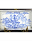 Antique Porcelain Tray – Landscape with Pavilion, Willow Trees-1. Asian & Chinese Furniture, Art, Antiques, Vintage Home Décor for sale at FEA Home