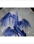 Antique Fluted Porcelain Plate – Wind-Swept Pine, Fine Detail-2. Asian & Chinese Furniture, Art, Antiques, Vintage Home Décor for sale at FEA Home