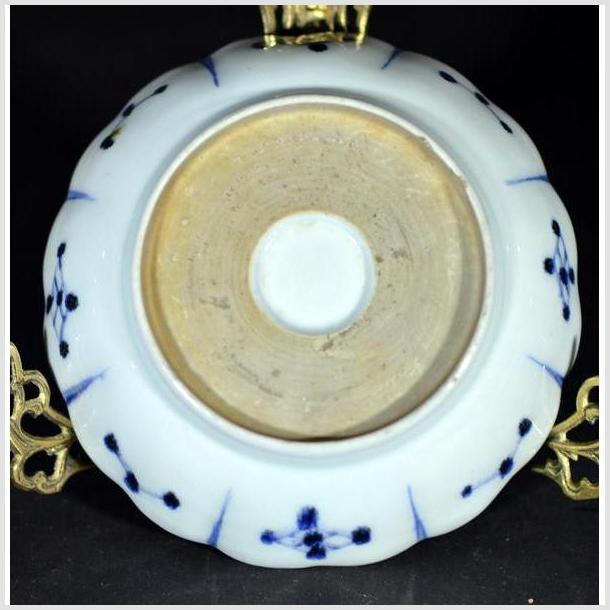 Antique Fluted Porcelain Plate – Wind-Swept Pine, Fine Detail-4. Asian & Chinese Furniture, Art, Antiques, Vintage Home Décor for sale at FEA Home