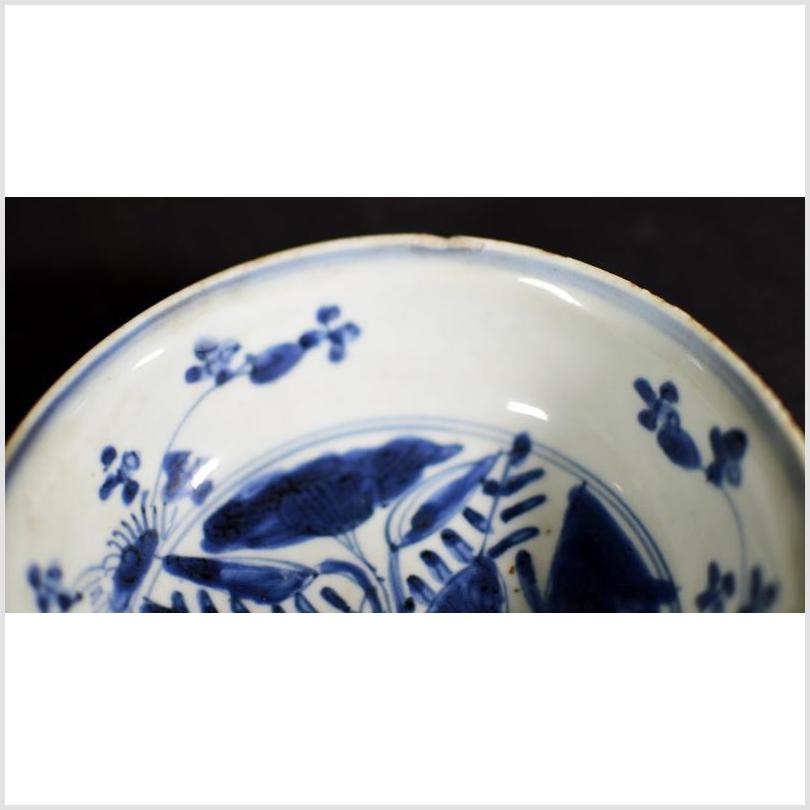 Antique Asian Porcelain Dish – Foliate Hill Motif, Rustic Brushwork-4. Asian & Chinese Furniture, Art, Antiques, Vintage Home Décor for sale at FEA Home