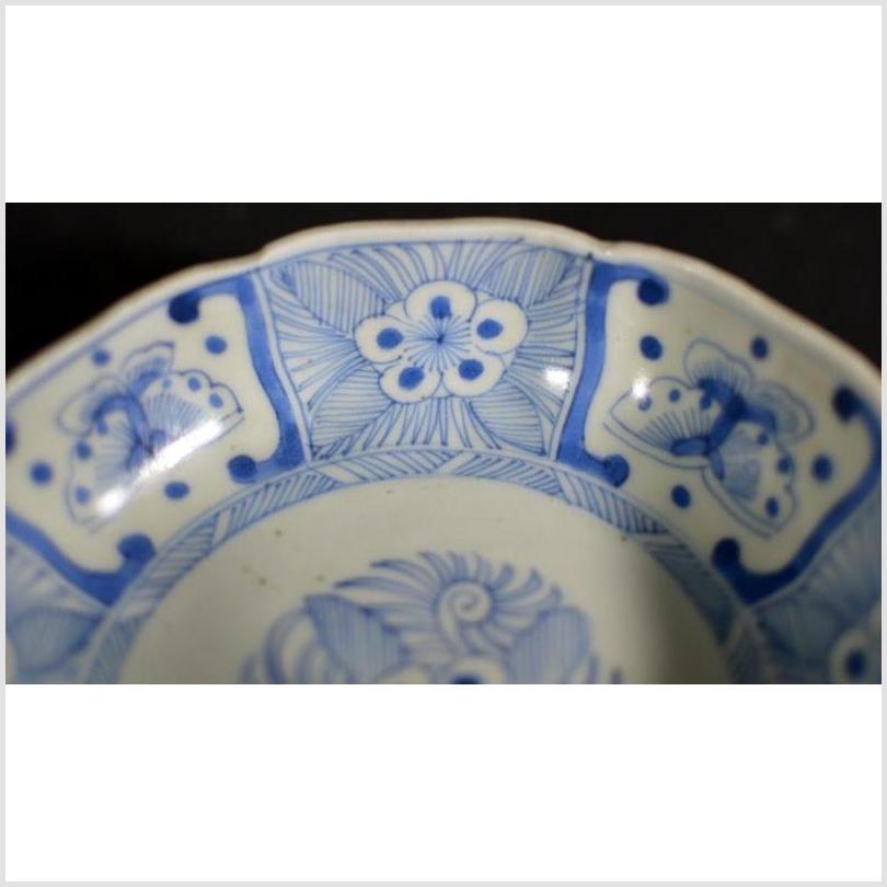 Antique Chinese Porcelain Bowl – Butterfly Cartouches, Petal Rim-3. Asian & Chinese Furniture, Art, Antiques, Vintage Home Décor for sale at FEA Home