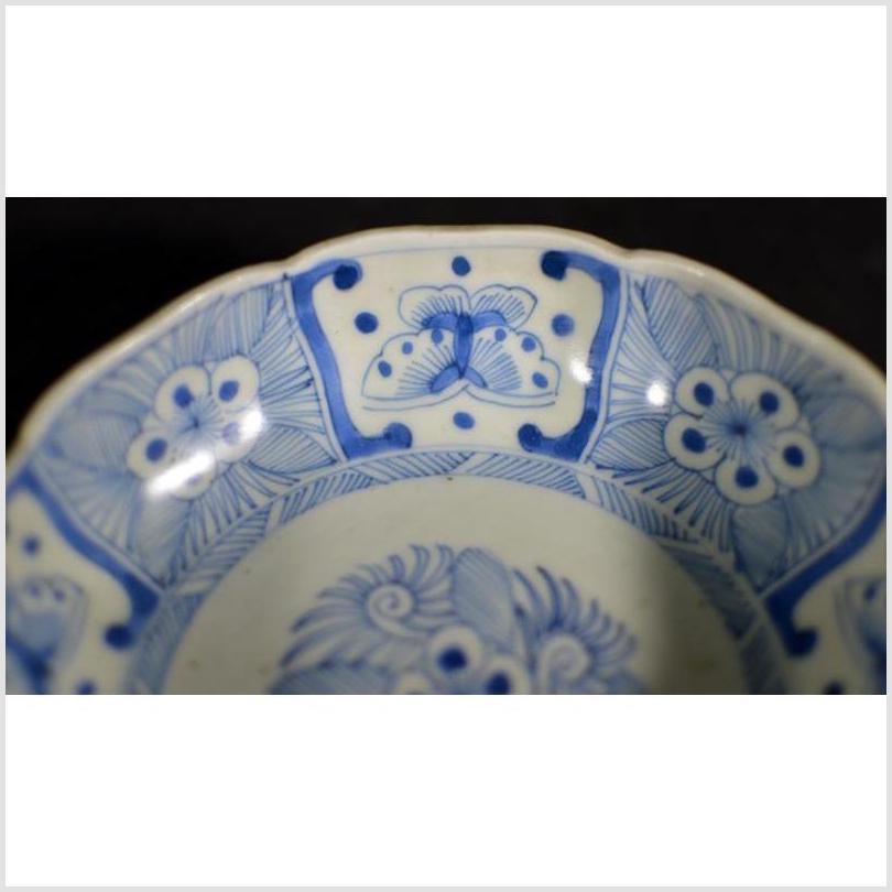 Antique Chinese Porcelain Bowl – Butterfly Cartouches, Petal Rim-4. Asian & Chinese Furniture, Art, Antiques, Vintage Home Décor for sale at FEA Home