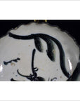 Antique Ink-Style Porcelain Plate – Bamboo Branches, Calligraphic Brushwork-3. Asian & Chinese Furniture, Art, Antiques, Vintage Home Décor for sale at FEA Home