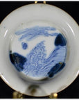 Antique Small Porcelain Dish – Landscape Sketch, Blue Dashes-2. Asian & Chinese Furniture, Art, Antiques, Vintage Home Décor for sale at FEA Home