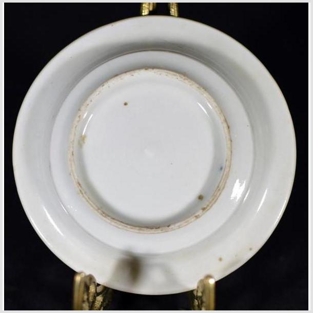 Antique Small Porcelain Dish – Landscape Sketch, Blue Dashes-3. Asian & Chinese Furniture, Art, Antiques, Vintage Home Décor for sale at FEA Home