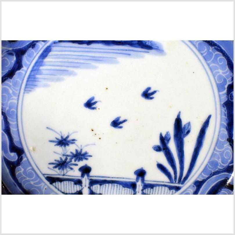 Antique Chinese Hand Painted Porcelain Plate – Birds Over Pond Scene-3. Asian & Chinese Furniture, Art, Antiques, Vintage Home Décor for sale at FEA Home