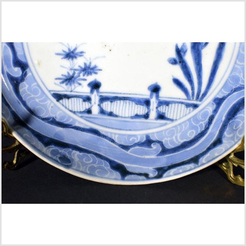 Antique Chinese Hand Painted Porcelain Plate – Birds Over Pond Scene-4. Asian & Chinese Furniture, Art, Antiques, Vintage Home Décor for sale at FEA Home