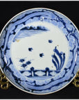 Antique Chinese Hand Painted Porcelain Plate – Bridge Landscape, Cloud Border-1. Asian & Chinese Furniture, Art, Antiques, Vintage Home Décor for sale at FEA Home
