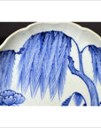 Antique Chinese Hand Painted Porcelain Plate – Floral Riverbank with Scalloped Rim-2. Asian & Chinese Furniture, Art, Antiques, Vintage Home Décor for sale at FEA Home