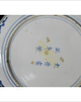 Antique Peony Plate – Dense Petal Pattern, Deep Blue Overglaze-6. Asian & Chinese Furniture, Art, Antiques, Vintage Home Décor for sale at FEA Home