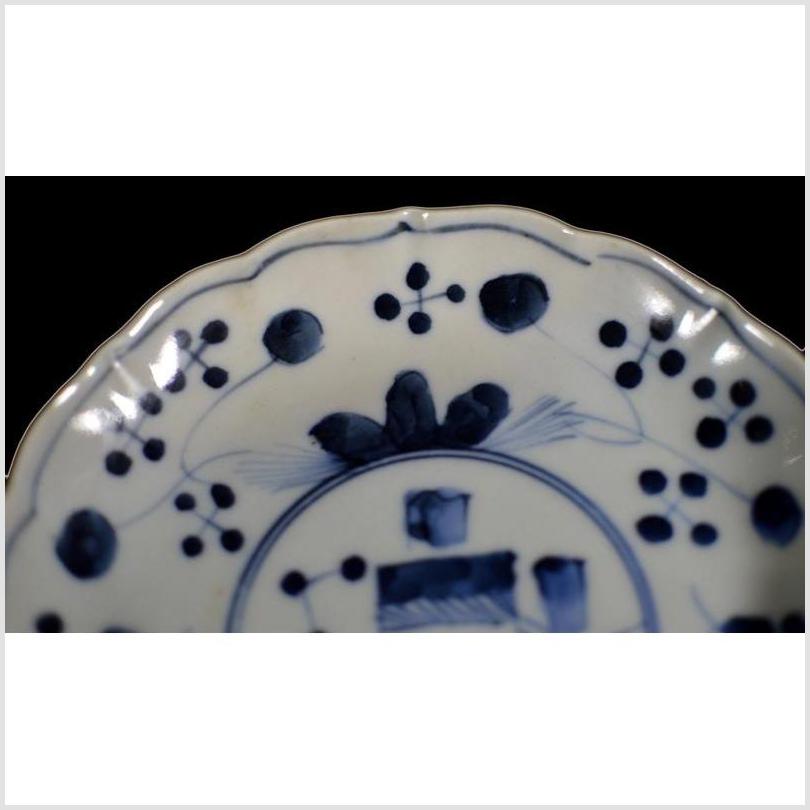 Antique Chinese Hand Painted Porcelain Plate – Garden Pavilion with Floral Border-3. Asian & Chinese Furniture, Art, Antiques, Vintage Home Décor for sale at FEA Home