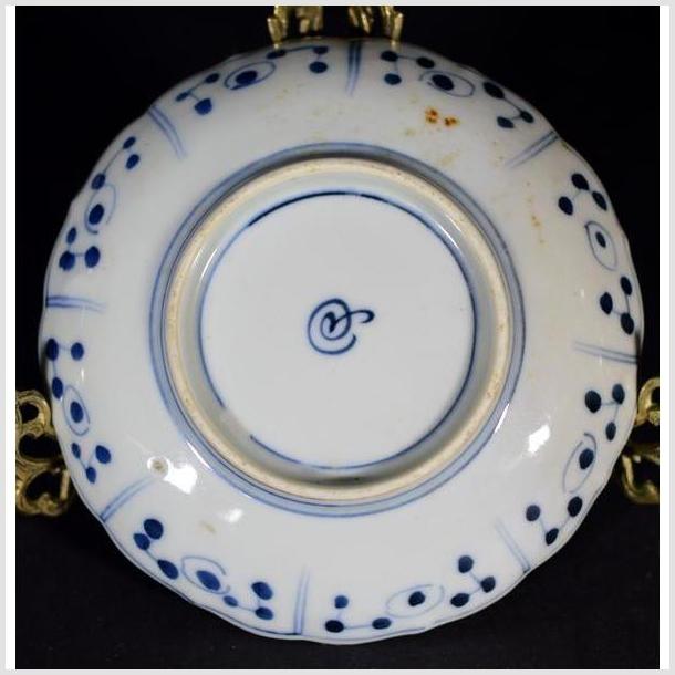 Antique Chinese Hand Painted Porcelain Plate – Garden Pavilion with Floral Border-4. Asian & Chinese Furniture, Art, Antiques, Vintage Home Décor for sale at FEA Home