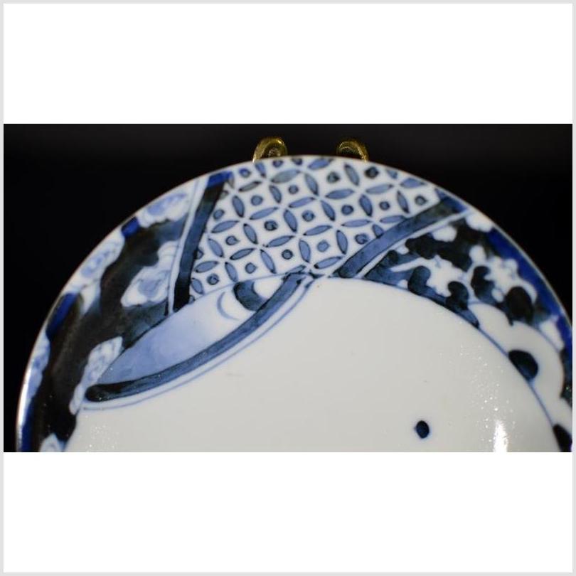 Antique Chinese Hand Painted Porcelain Plate – Oxen Under Lattice Border-3. Asian & Chinese Furniture, Art, Antiques, Vintage Home Décor for sale at FEA Home