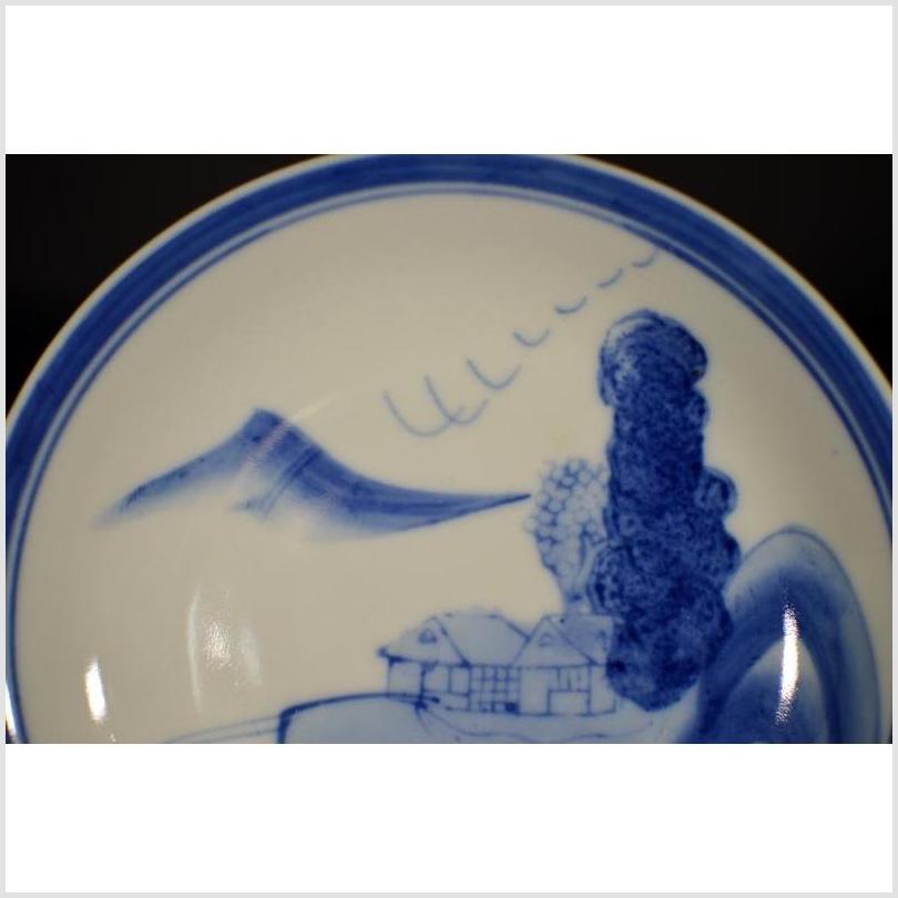 Antique Chinese Hand Painted Porcelain Plate – Seated Scholar by River-3. Asian & Chinese Furniture, Art, Antiques, Vintage Home Décor for sale at FEA Home