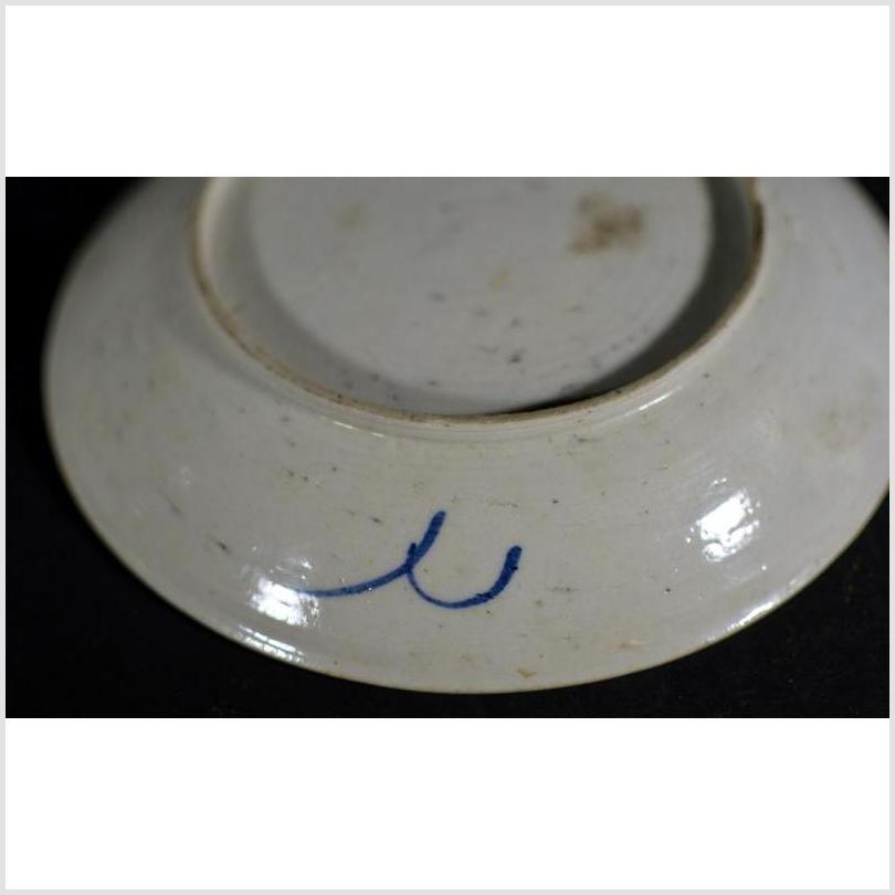 Antique Chinese Hand Painted Porcelain Plate – Longevity Script, Crab and Reed Motif-6. Asian & Chinese Furniture, Art, Antiques, Vintage Home Décor for sale at FEA Home