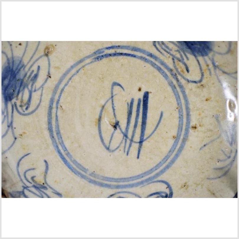 Antique Chinese Hand Painted Porcelain Plate – Abstract Butterfly Motif, Freeform Calligraphy-3. Asian & Chinese Furniture, Art, Antiques, Vintage Home Décor for sale at FEA Home