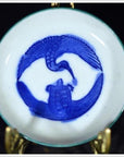 Antique Crane and Turtle Dish – Symbolic Embrace, Circular Layout-1. Asian & Chinese Furniture, Art, Antiques, Vintage Home Décor for sale at FEA Home