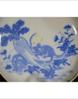 Antique Painted Dish – Mouse Duo with Radish, Garden Scene-2. Asian & Chinese Furniture, Art, Antiques, Vintage Home Décor for sale at FEA Home