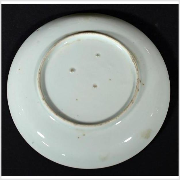 Antique Chinese Hand Painted Porcelain Plate – Blue Vine Motif, Scalloped Rim-5. Asian & Chinese Furniture, Art, Antiques, Vintage Home Décor for sale at FEA Home