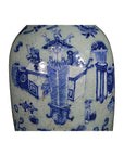 Antique Chinese Hand-Painted Vase – Scholar's Implements, Pale Glaze-6. Asian & Chinese Furniture, Art, Antiques, Vintage Home Décor for sale at FEA Home