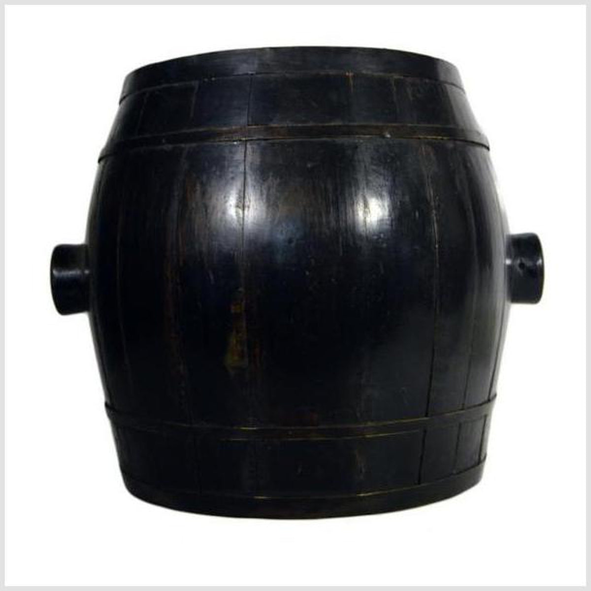 Antique Chinese Handmade Varnished Wood Grain Barrel from the 19th Century-2. Asian & Chinese Furniture, Art, Antiques, Vintage Home Décor for sale at FEA Home