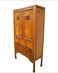 Antique Chinese Kitchen Cabinet w/ Hand Carved Framework Design-3. Asian & Chinese Furniture, Art, Antiques, Vintage Home Décor for sale at FEA Home