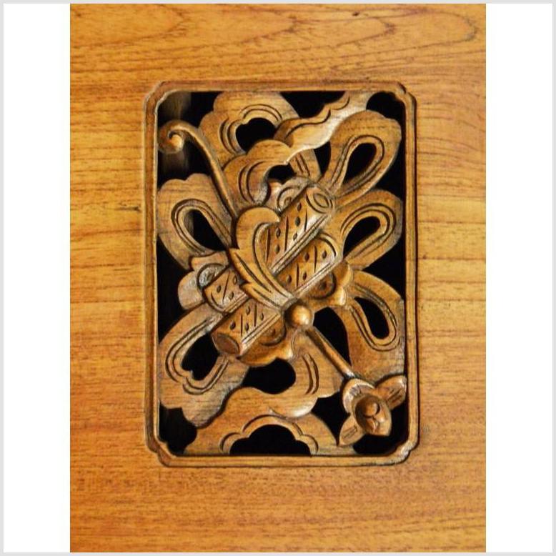 Antique Chinese Kitchen Cabinet w/ Hand Carved Framework Design-4. Asian & Chinese Furniture, Art, Antiques, Vintage Home Décor for sale at FEA Home