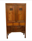 Antique Chinese Kitchen Cabinet w/ Hand Carved Framework Design-1. Asian & Chinese Furniture, Art, Antiques, Vintage Home Décor for sale at FEA Home