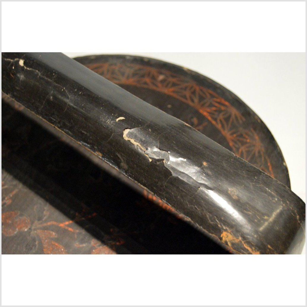 Antique Chinese Lacquered Food Basket-4. Asian & Chinese Furniture, Art, Antiques, Vintage Home Décor for sale at FEA Home