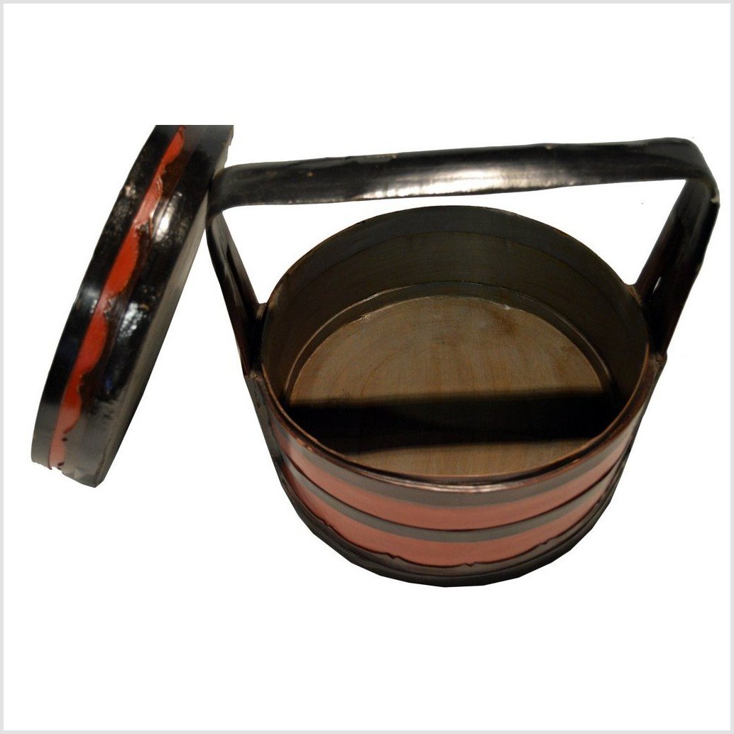 Antique Chinese Lacquered Food Basket-7. Asian & Chinese Furniture, Art, Antiques, Vintage Home Décor for sale at FEA Home