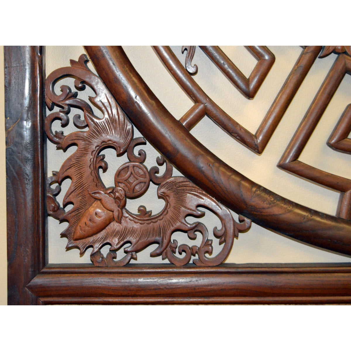 Antique Chinese Lacquered Fretwork Panel-4. Asian & Chinese Furniture, Art, Antiques, Vintage Home Décor for sale at FEA Home