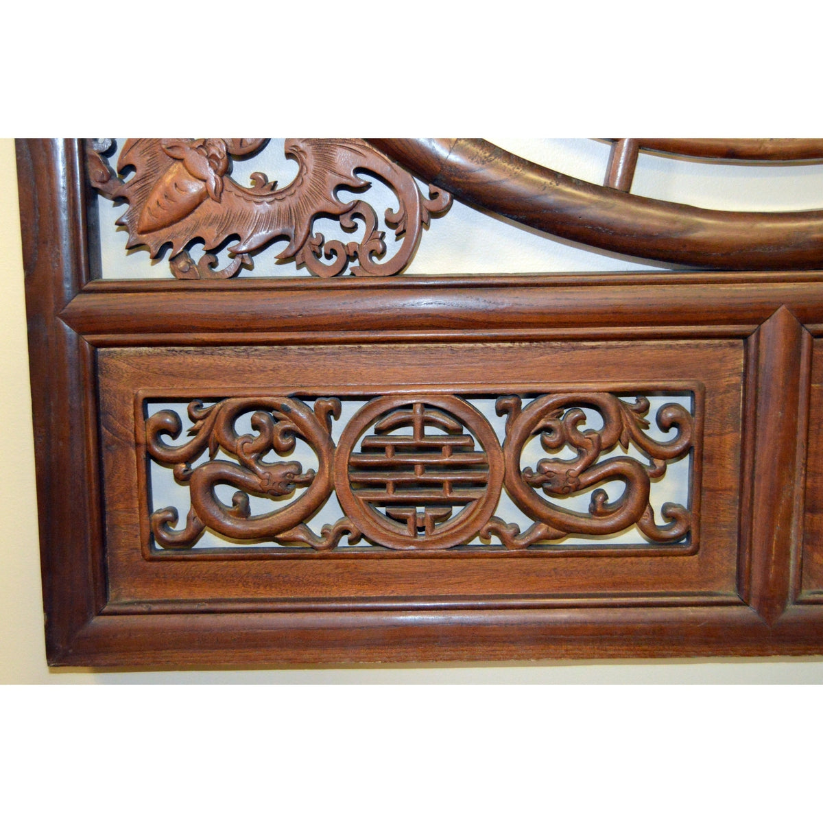 Antique Chinese Lacquered Fretwork Panel-5. Asian & Chinese Furniture, Art, Antiques, Vintage Home Décor for sale at FEA Home