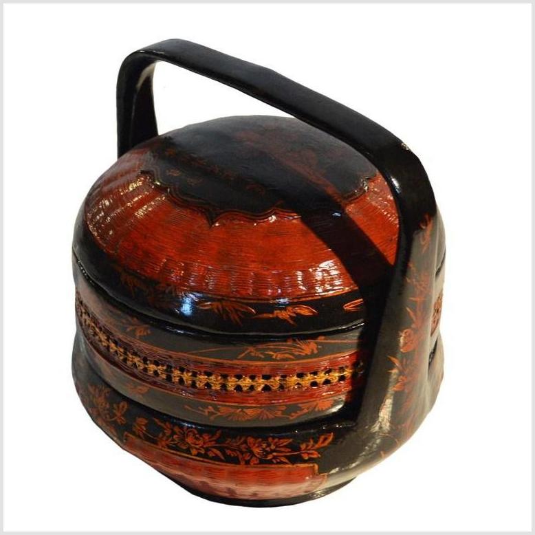 Antique Chinese Lacquered Lunch Box-6. Asian & Chinese Furniture, Art, Antiques, Vintage Home Décor for sale at FEA Home