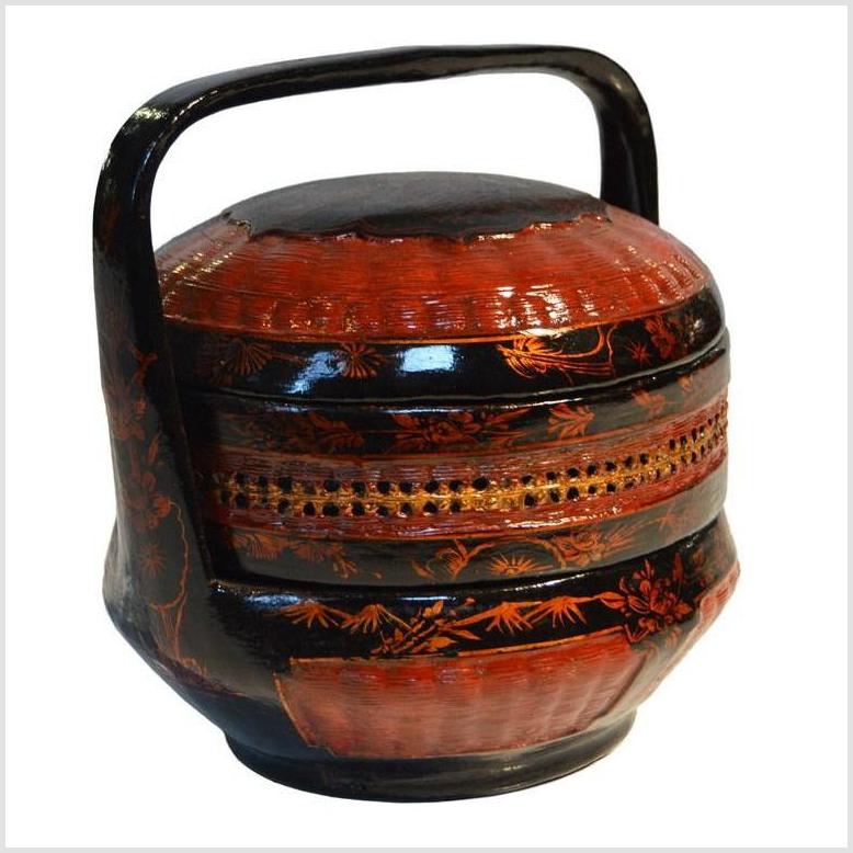 Antique Chinese Lacquered Lunch Box-7. Asian & Chinese Furniture, Art, Antiques, Vintage Home Décor for sale at FEA Home