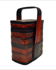 Antique Chinese Lacquered Tiered Food Basket-6. Asian & Chinese Furniture, Art, Antiques, Vintage Home Décor for sale at FEA Home