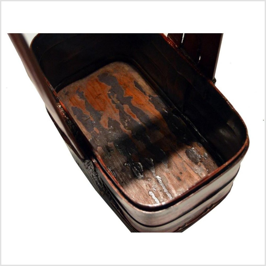 Antique Chinese Lacquered Tiered Food Basket-9. Asian & Chinese Furniture, Art, Antiques, Vintage Home Décor for sale at FEA Home