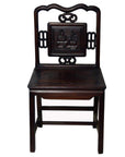 Antique Chinese Lacquered Yumu Wood Side Chair with Hand-Carved Décor-1. Asian & Chinese Furniture, Art, Antiques, Vintage Home Décor for sale at FEA Home