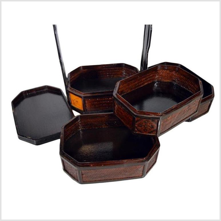 Antique Tiered Lunch Basket-5. Asian & Chinese Furniture, Art, Antiques, Vintage Home Décor for sale at FEA Home