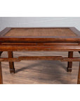Antique Chinese Ming Dynasty Style Waisted Side Table with Woven Rattan Top-12. Asian & Chinese Furniture, Art, Antiques, Vintage Home Décor for sale at FEA Home