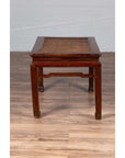 Antique Chinese Ming Dynasty Style Waisted Side Table with Woven Rattan Top-17. Asian & Chinese Furniture, Art, Antiques, Vintage Home Décor for sale at FEA Home