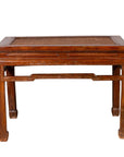 Antique Chinese Ming Dynasty Style Waisted Side Table with Woven Rattan Top-1. Asian & Chinese Furniture, Art, Antiques, Vintage Home Décor for sale at FEA Home