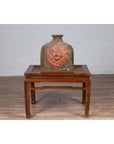 Antique Chinese Ming Dynasty Style Waisted Side Table with Woven Rattan Top-3. Asian & Chinese Furniture, Art, Antiques, Vintage Home Décor for sale at FEA Home