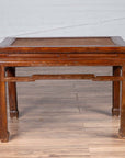Antique Chinese Ming Dynasty Style Waisted Side Table with Woven Rattan Top-6. Asian & Chinese Furniture, Art, Antiques, Vintage Home Décor for sale at FEA Home