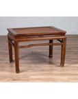 Antique Chinese Ming Dynasty Style Waisted Side Table with Woven Rattan Top-7. Asian & Chinese Furniture, Art, Antiques, Vintage Home Décor for sale at FEA Home