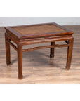 Antique Chinese Ming Dynasty Style Waisted Side Table with Woven Rattan Top-9. Asian & Chinese Furniture, Art, Antiques, Vintage Home Décor for sale at FEA Home