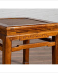 Antique Chinese Ming Style Elmwood Waisted Side Table with Horsehoof Legs-11. Asian & Chinese Furniture, Art, Antiques, Vintage Home Décor for sale at FEA Home