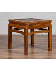 Antique Chinese Ming Style Elmwood Waisted Side Table with Horsehoof Legs-12. Asian & Chinese Furniture, Art, Antiques, Vintage Home Décor for sale at FEA Home